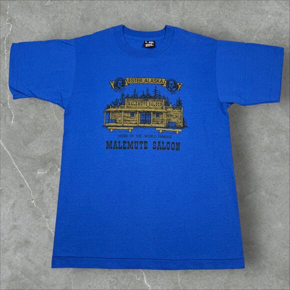 Vintage 90s Malemute Saloon in Ester, Alaska Destination Single Stitch - Medium - Picture 1 of 6